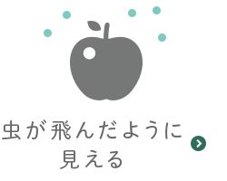 虫が飛んだように見える