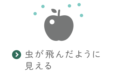 虫が飛んだように見える